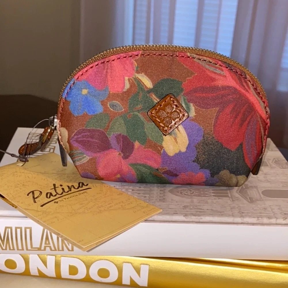 NWT PATRICIA NASH Patina Mini Cosmetic Case- Citrus Sunrise